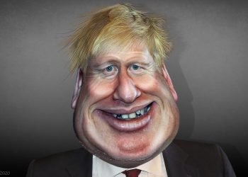 "Boris Johnson - Caricature" by DonkeyHotey is licensed under CC BY 2.0