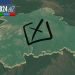 part-map of the UK with the area of West Midlands lifted up a bit, and a cross in a box on it